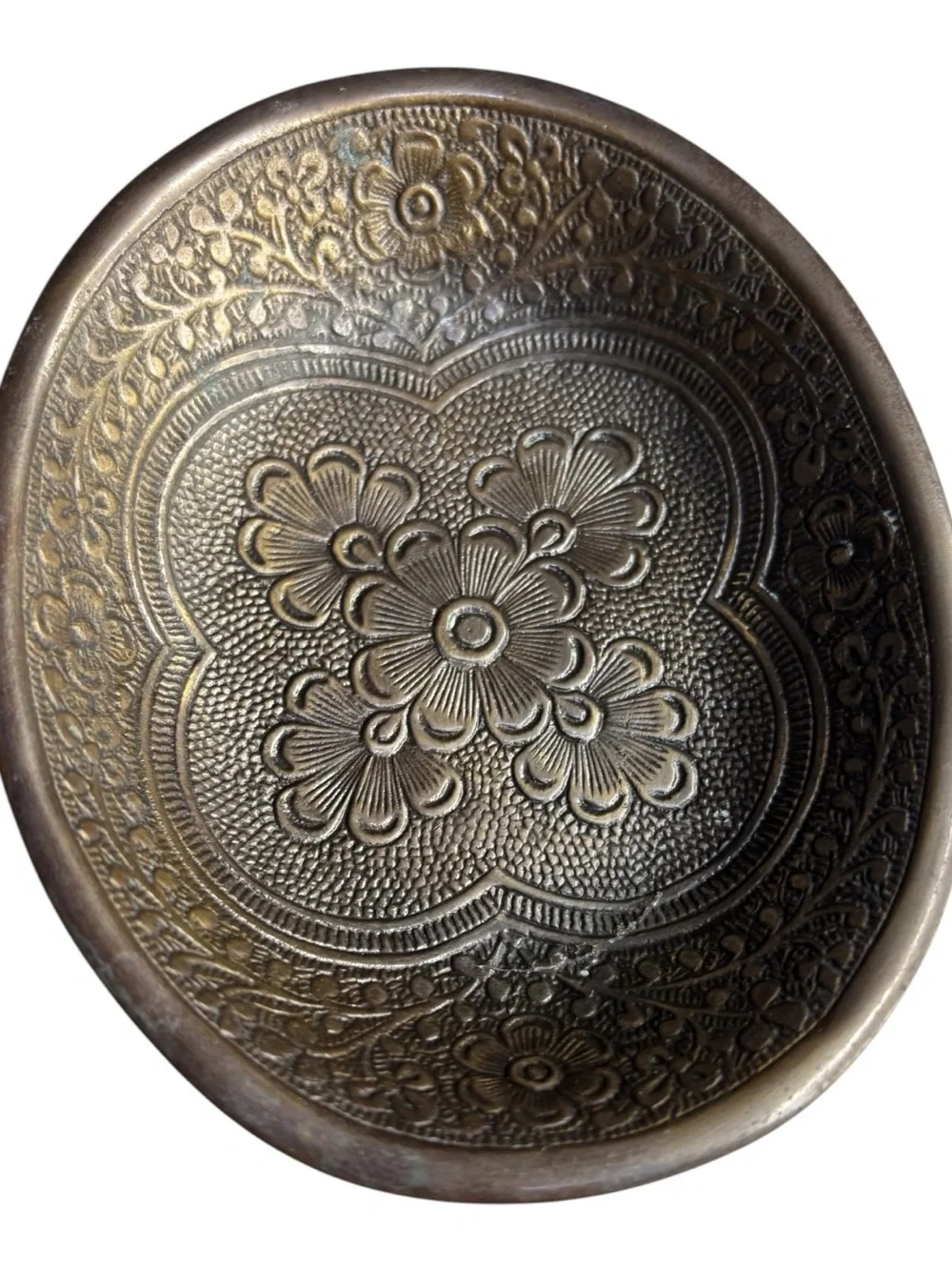 Intaglio Bronze Bathroom Vanity Floral Soap Dish Pedestal Toothbrush Holder